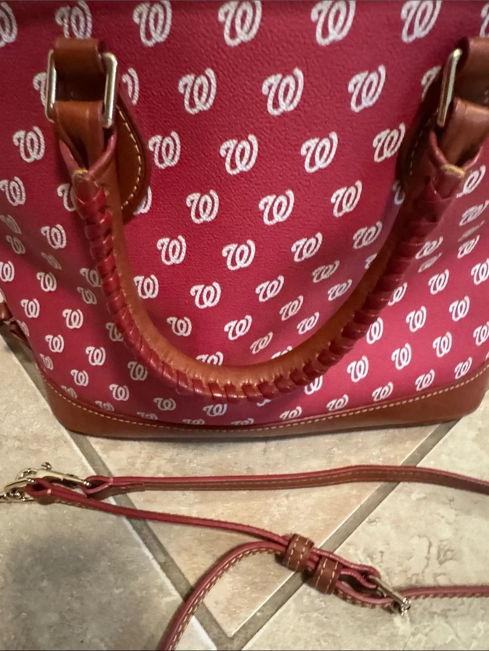 Dooney & Bourke Washington Nationals Signature Logo Dome Satchel